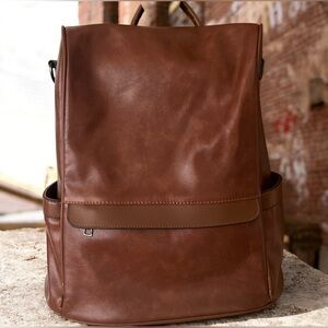 Women’s Brown Cheruty Vegan Leather Backpack Bag